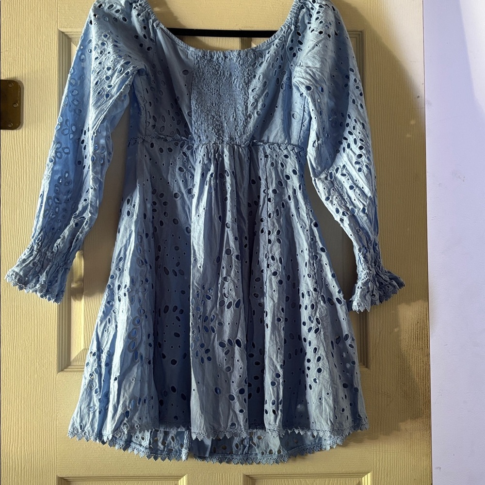Guess Light Blue Eyelet Dress - Picture 4 of 4